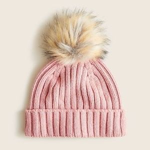 J. Crew Ribbed Pom-Pom Beanie